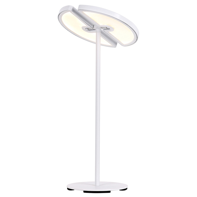 Dual-Moon ချိန်ညှိနိုင်သော LED စားပွဲတင်မီးအိမ်၊ အရောင်အပူချိန်ထိန်းချုပ်မှု