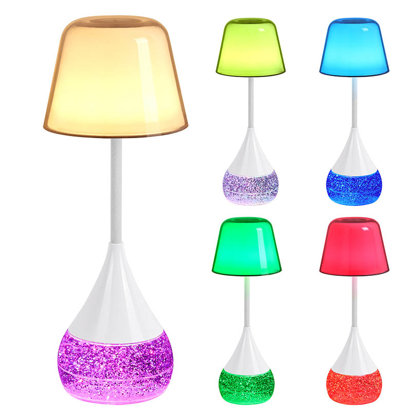 RGB Glitter Base နှင့်အတူကြော့ရှင်းခြင်းနှင့်ဆန်းသစ်တီထွင်မှု LED DAFE DAFE LAK မီးခွက်