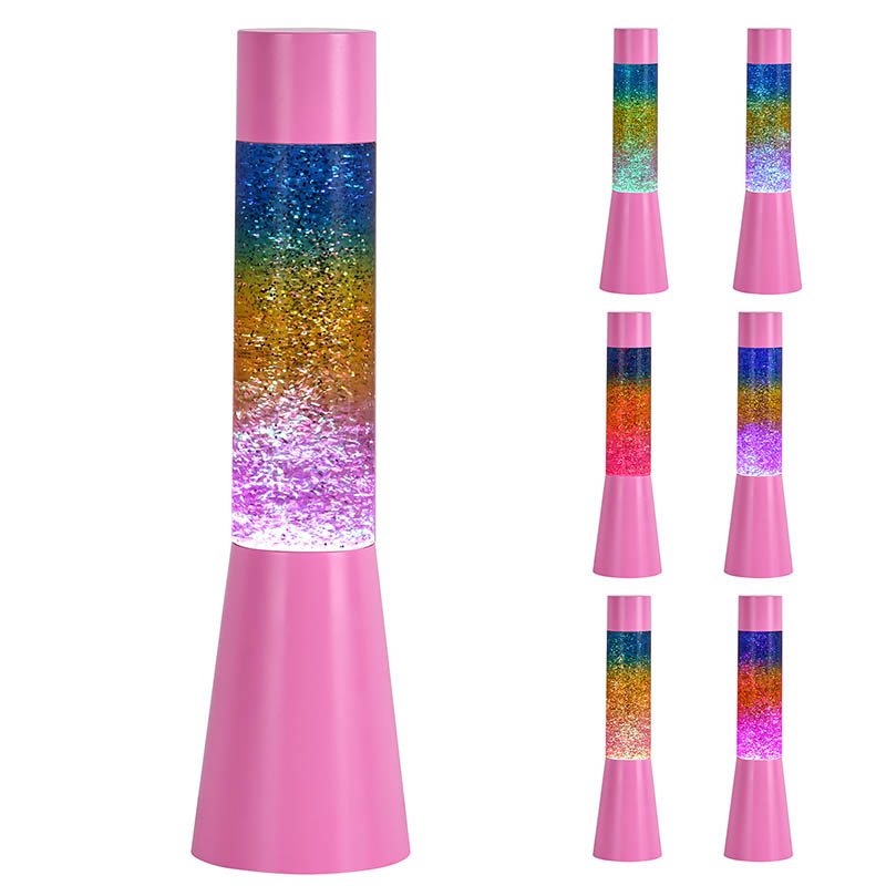Glitter RGB ပန်းရောင်ညအလင်းရောင်