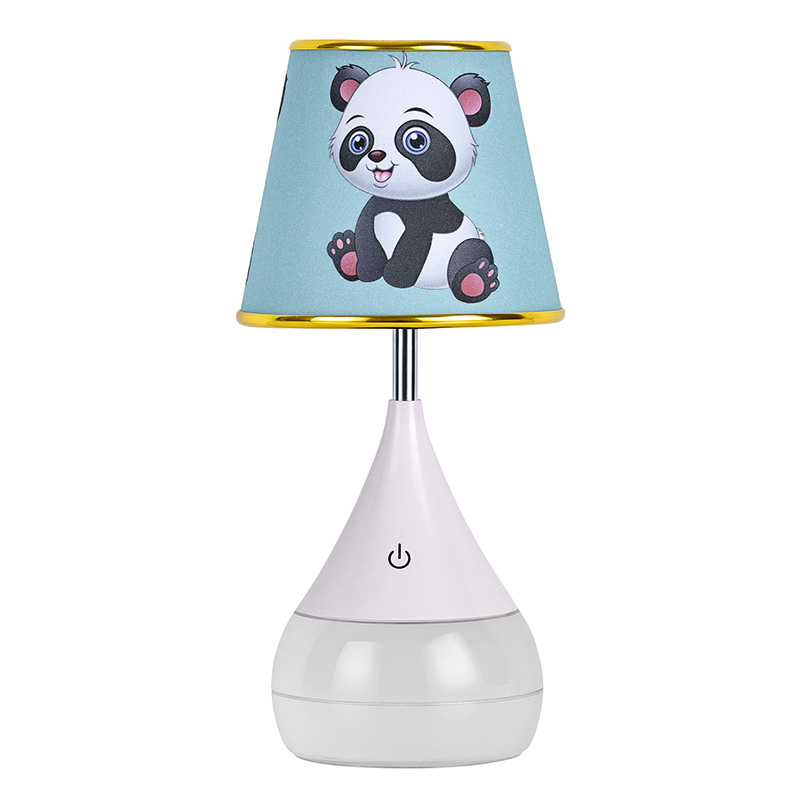 Bear Fabric Shade ပါသော LED စားပွဲတင်မီးအိမ်