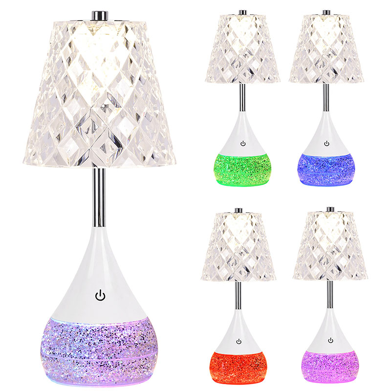 Crystal Shade ပါသော LED စားပွဲတင်မီးအိမ် ဒီဇိုင်းအသစ်