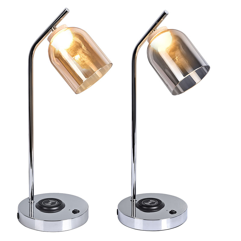 QI ဖန်သားပြင်ဖြင့် စားပွဲတင်မီးအိမ်