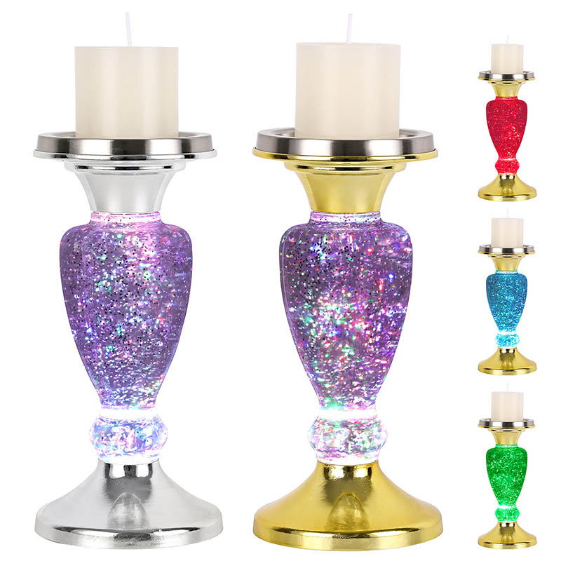 Candle base ပါသော RGB ခွက်စားပွဲမီးအိမ်