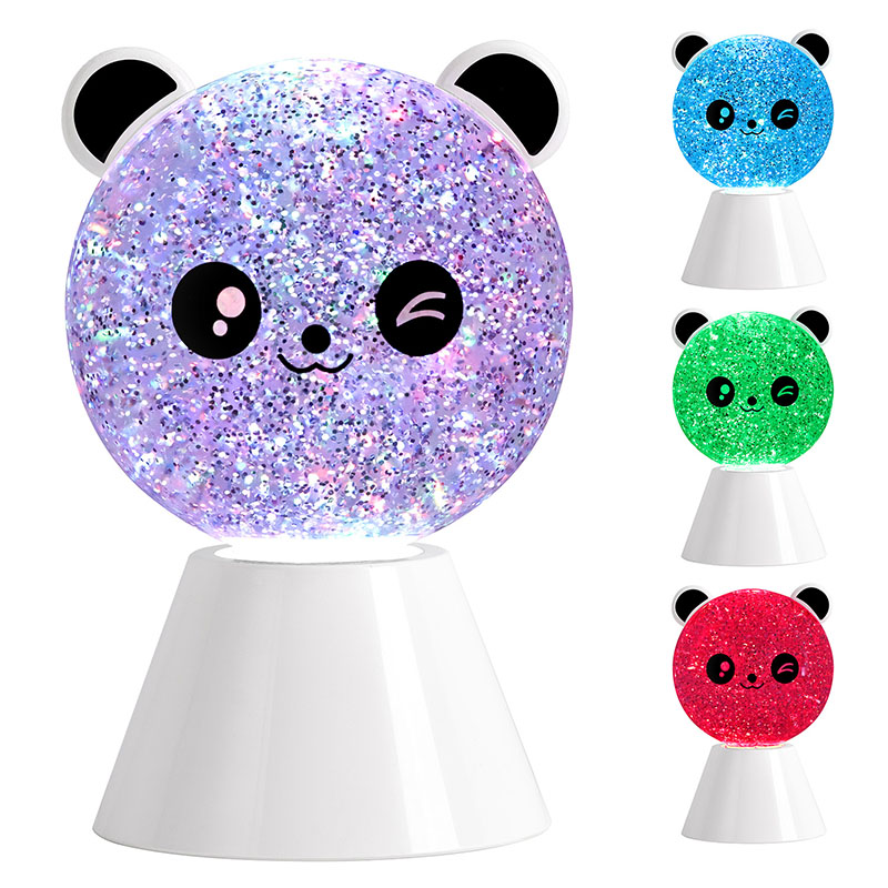 RGB Glitter Liquid ပါသော Smile Panda ညမီးအိမ်