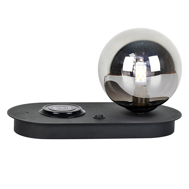 ဘောလုံးအလင်းနှင့်ကြိုးမဲ့ charger table lamp